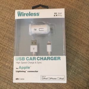 iPhone charger with car charger included